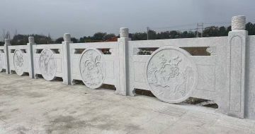 怀化芝麻白河道栏杆 石材栏杆