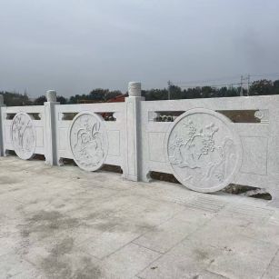 怀化芝麻白河道栏杆 石材栏杆