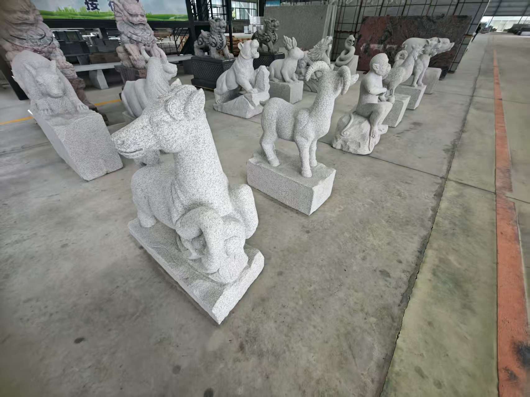 怀化芝麻白雕刻 十二生肖 异形雕刻