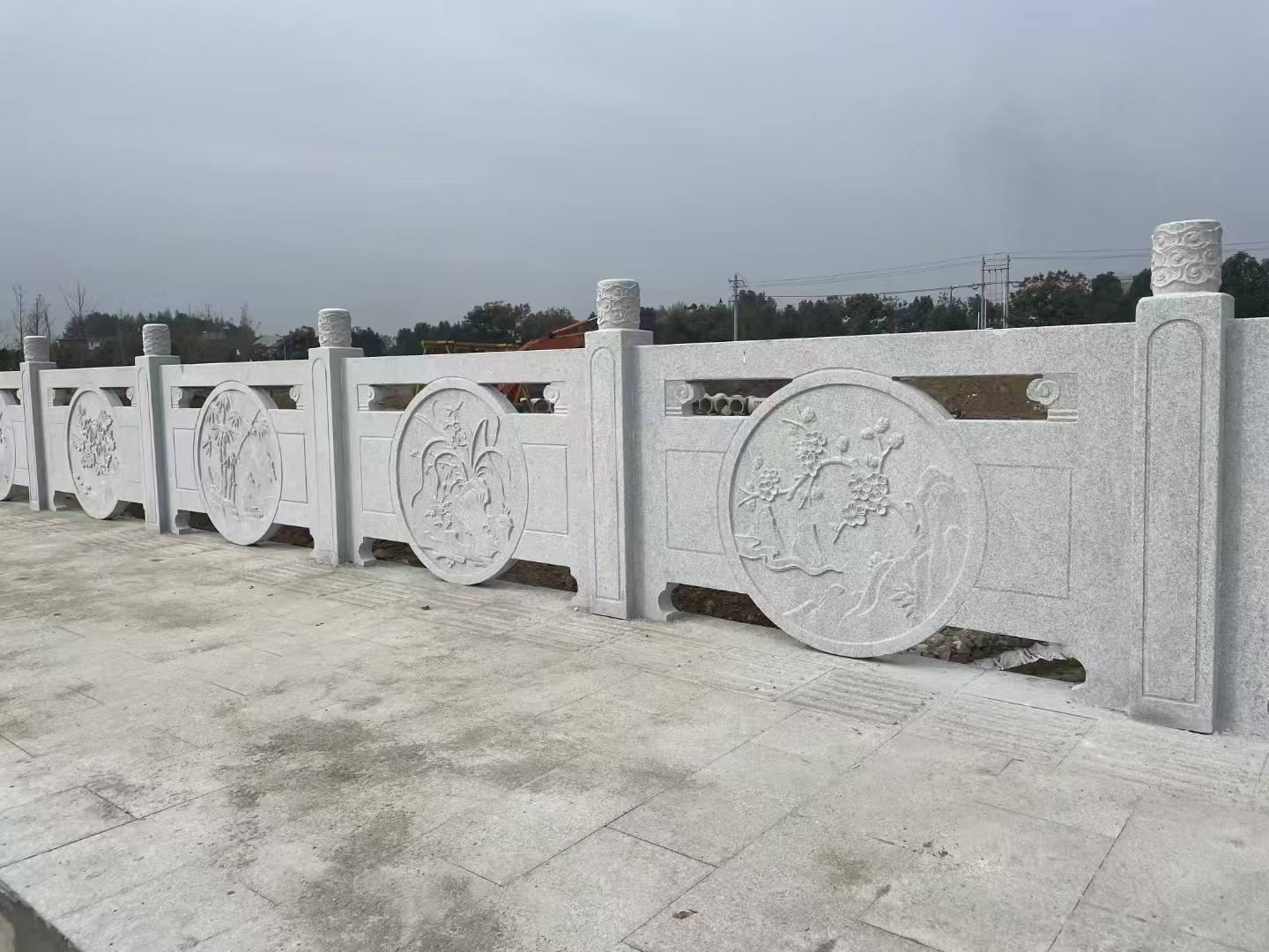 怀化芝麻白河道栏杆 石材栏杆